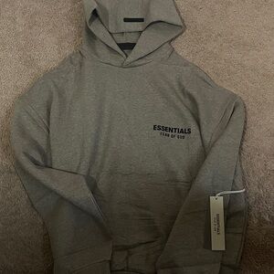 ESSENTIALS Fear of God Grey Sweatshirt with Black Logo